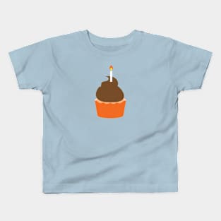 Birthday Cupcake with a Candle Kids T-Shirt